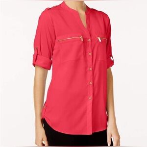 Calvin Klein Vibrant Red Blouse